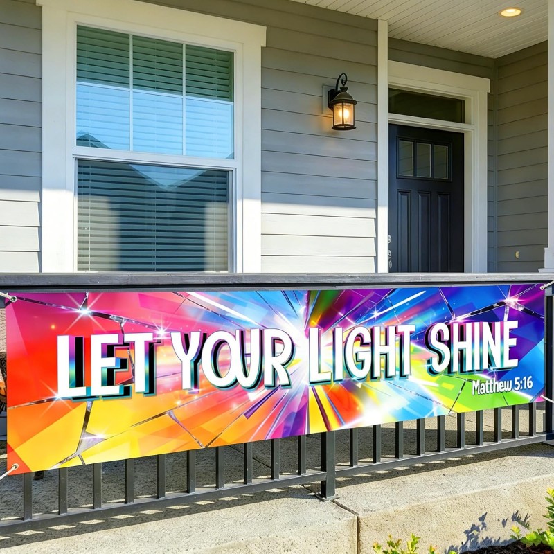 Let'S Party Event Supply - VIKAMA Let Your Light Shine Banner