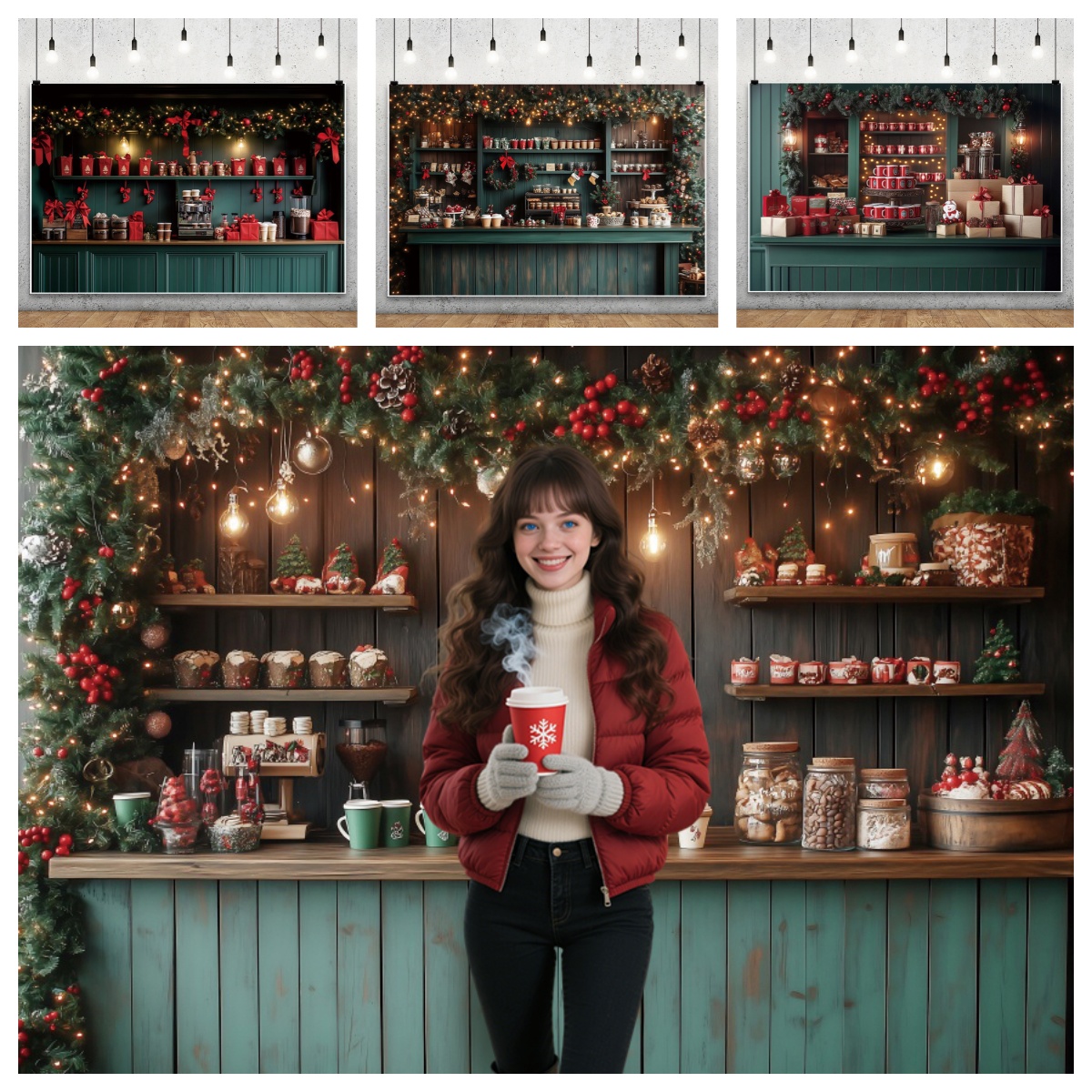 Dessert Table Backdrop - Fondos de fotografía de Navidad mesa