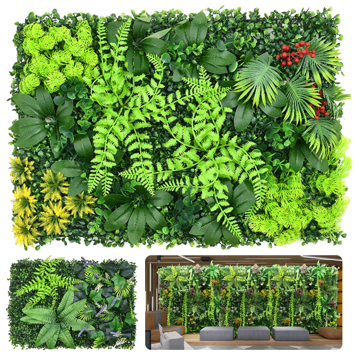Flower Wall Panel - Planta Artificial de pared de plástico