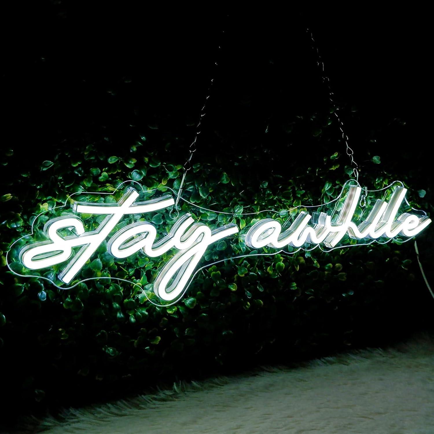 Neon Sign Party - Letreros de Neón 'Stay Awhile', Luces