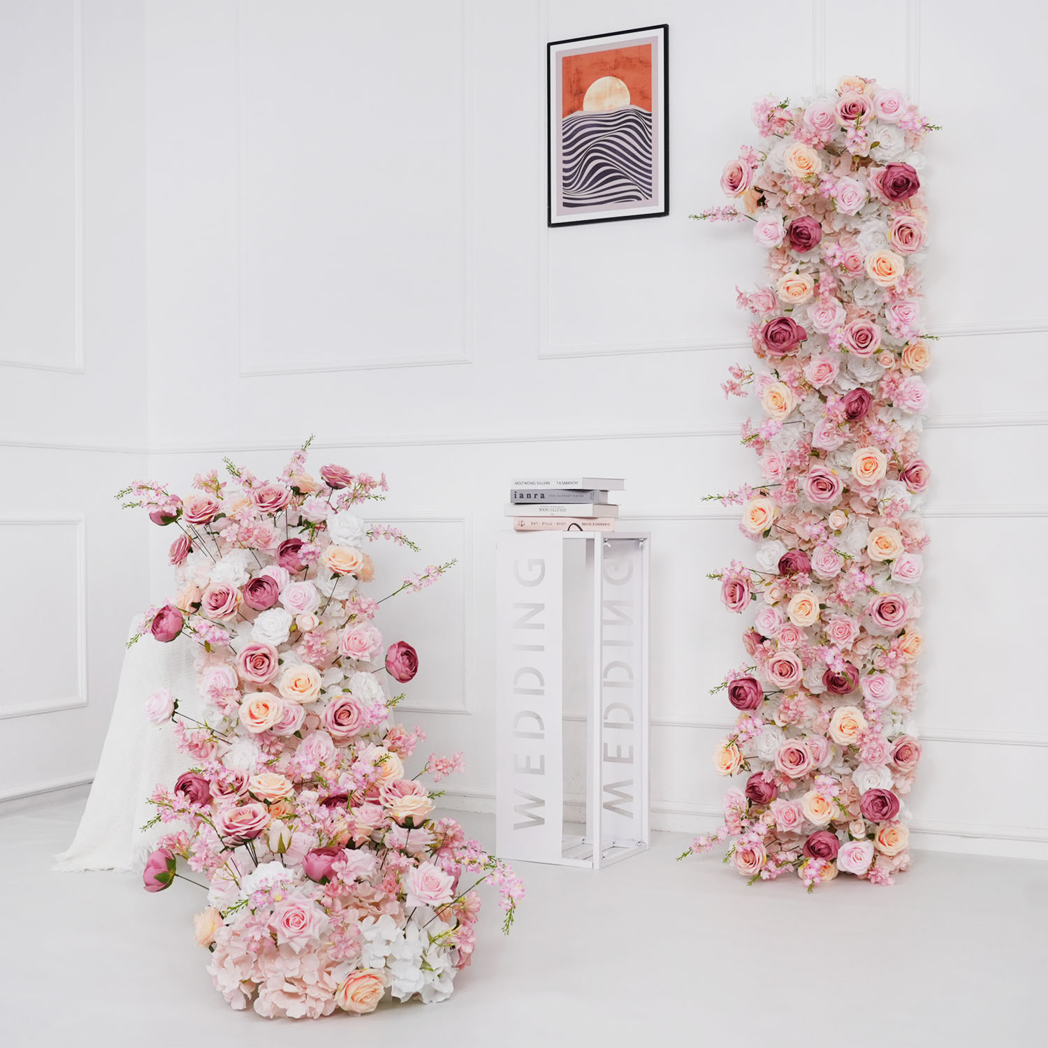 Flower Wall Panel - Uflower-fila de flores artificiales de lujo,