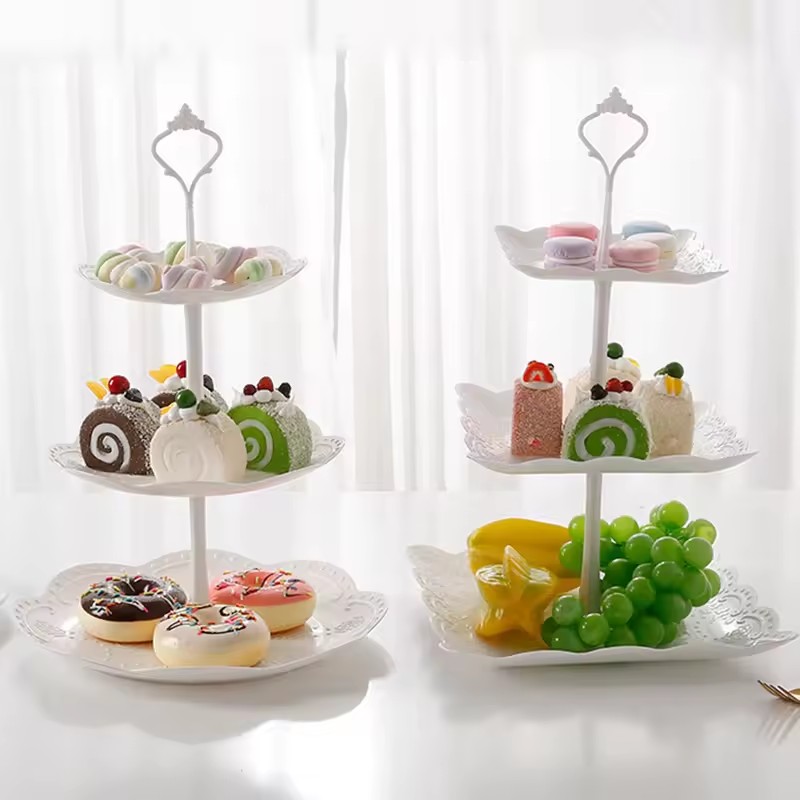 Cupcake Stand Tier - Soporte de 3 niveles para pasteles,