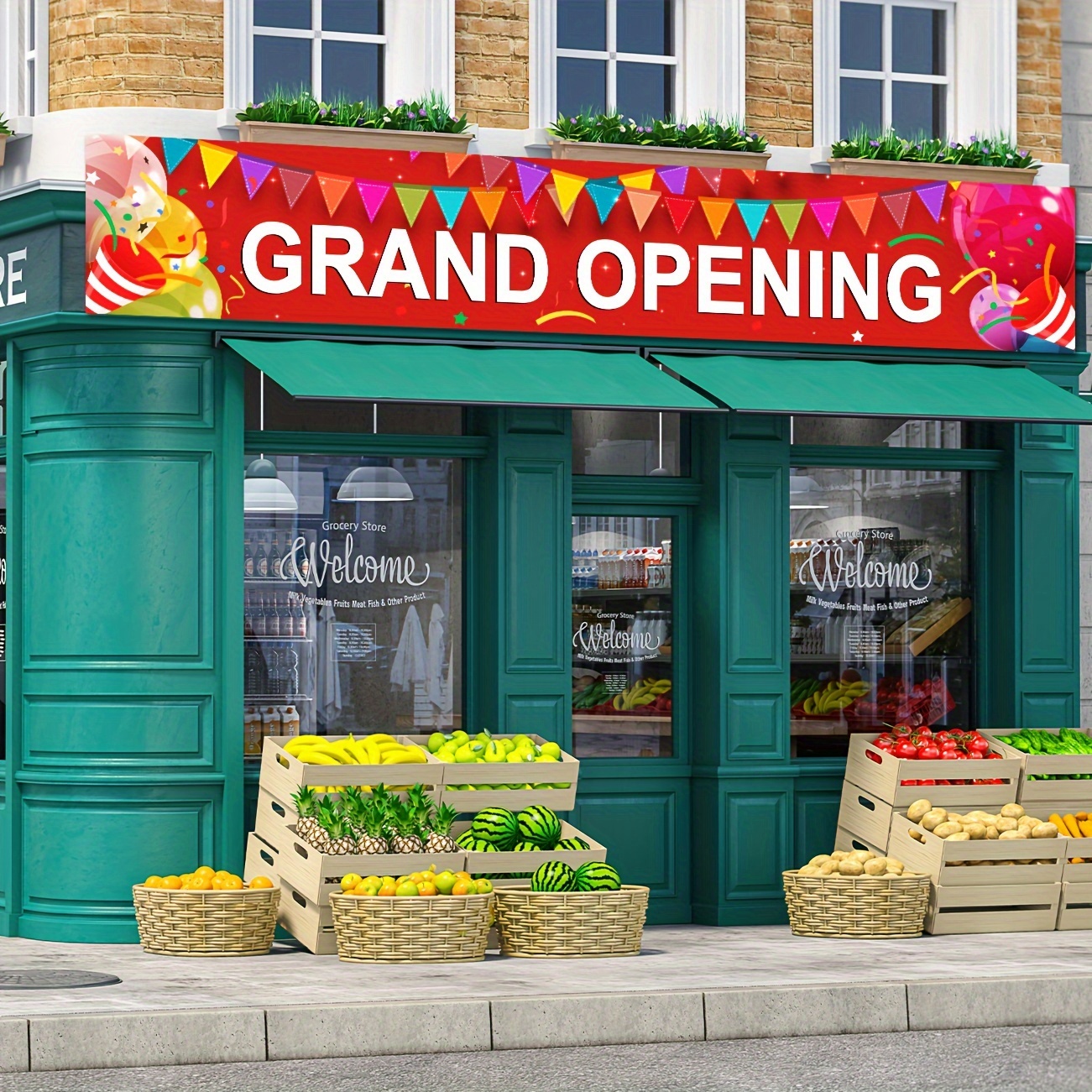 Party Event Supply Store - Cartel de gran apertura de tienda,