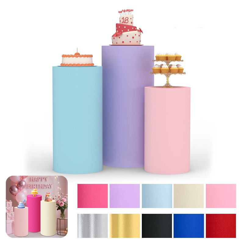 Dessert Table Backdrop - Cubiertas blancas para soporte de cilindro