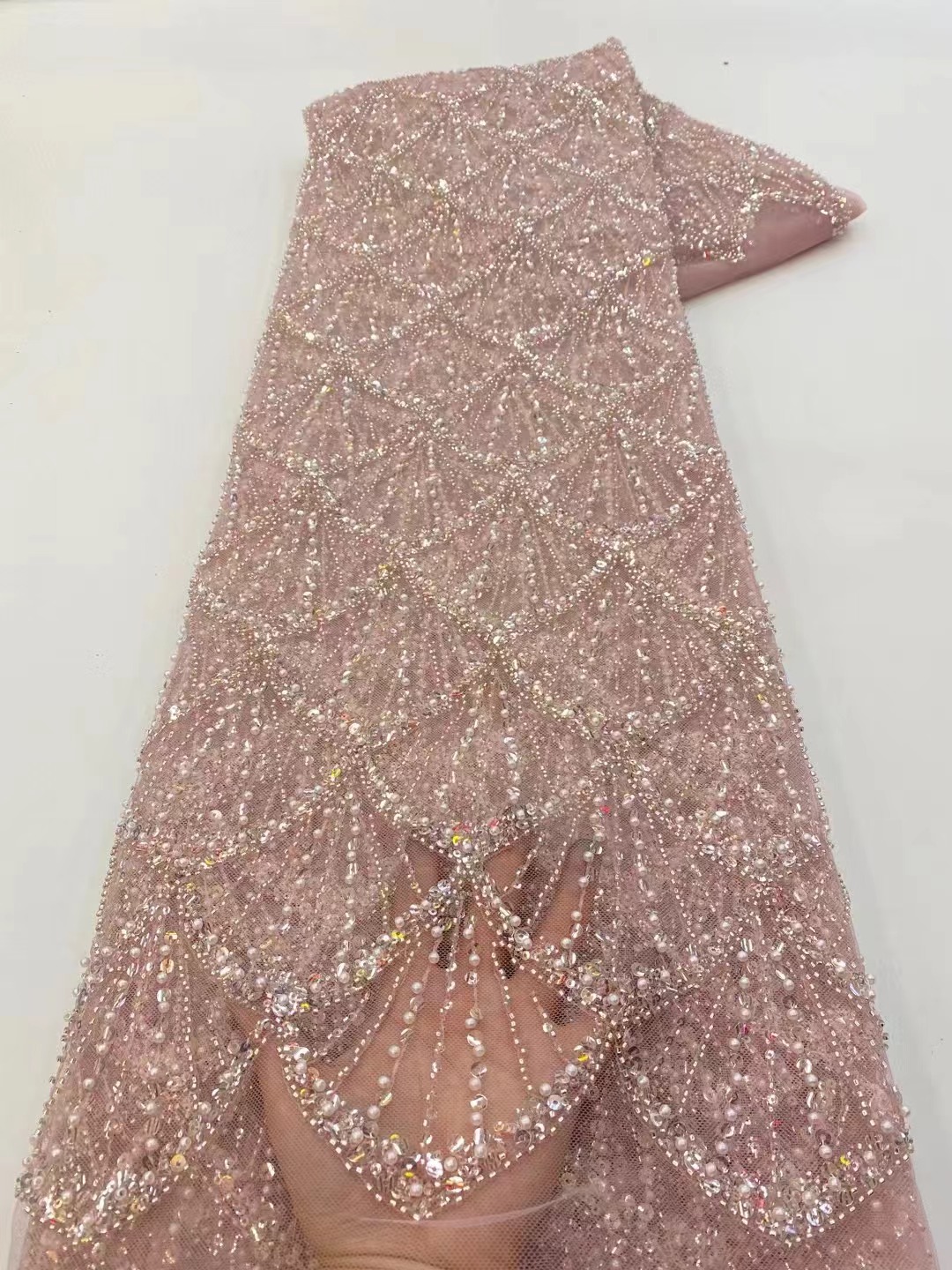 Glitter Tablecloth - Tela de encaje de tul africano