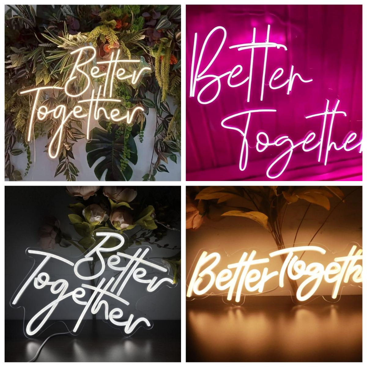Neon Sign Party - Letrero de Neón 'Better Together', Luz
