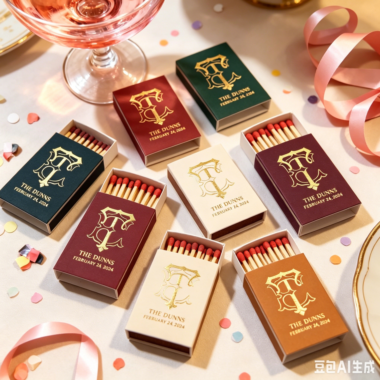 Let'S Party Event Supply - Cajas de cerillas personalizadas con lámina