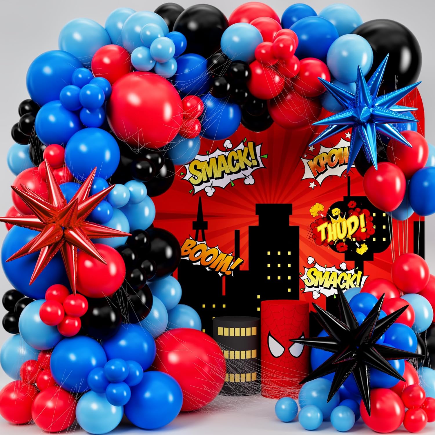 Balloon Arch Kit - Guirnalda de Globos de Látex Negros,