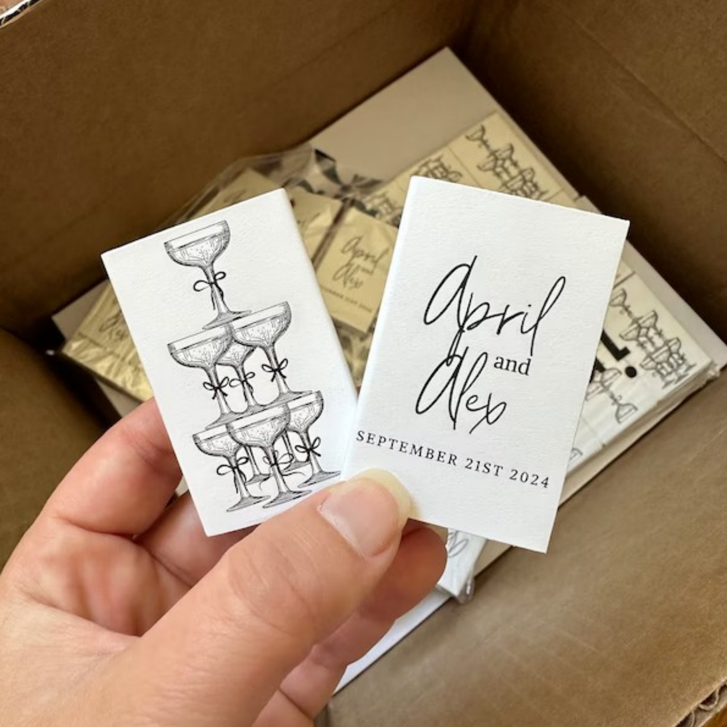 Let'S Party Event Supply - Cajas de cerillas personalizadas con lámina