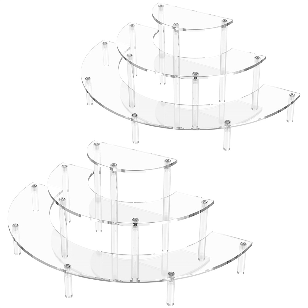 Cupcake Stand Tier - Exhibidor Acrílico de 1/2 Pieza, Soporte