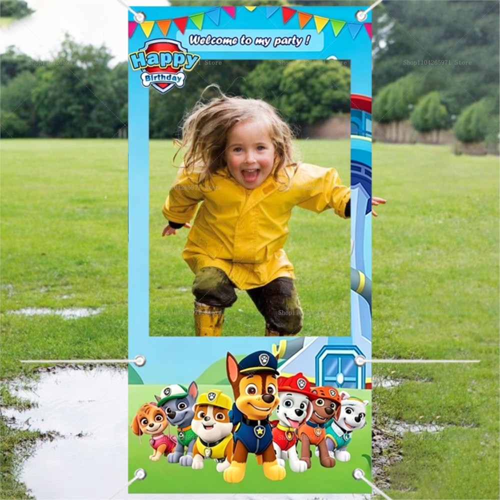 Photo Booth Frame - Adornos para Fotomatón de Patrulla Canina,