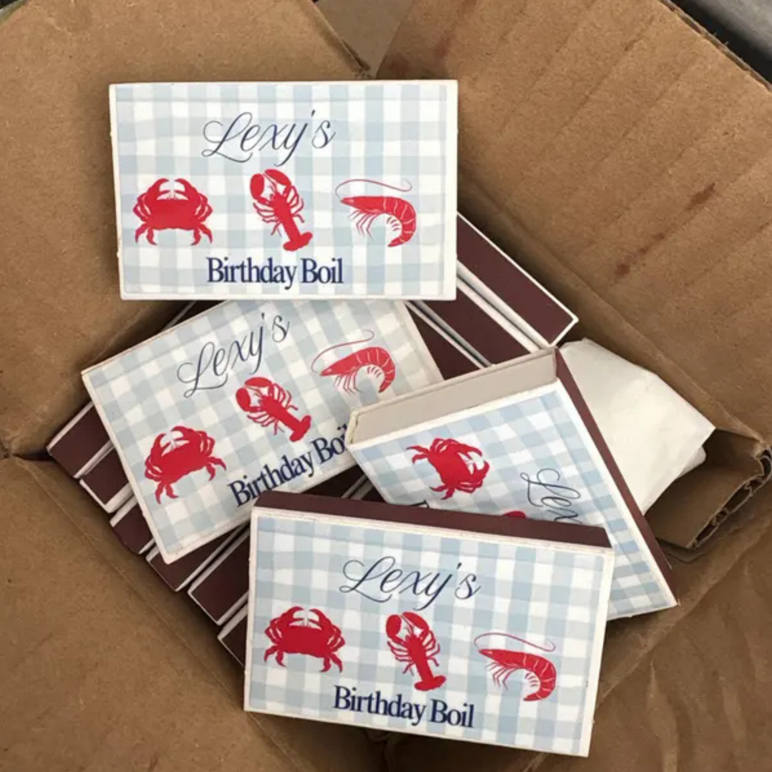 Let'S Party Event Supply - Cajas de Cerillas Personalizadas con Estampado