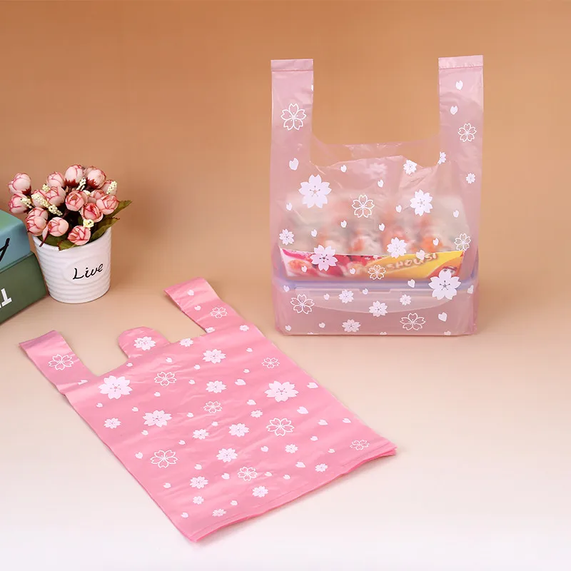Event Party Shop - Bolsa de plástico Rosa Sakura para