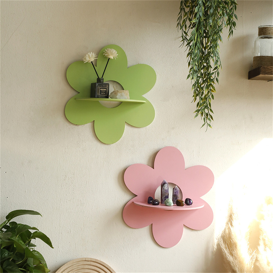 Flower Wall Panel - Estante de cristal de flores para