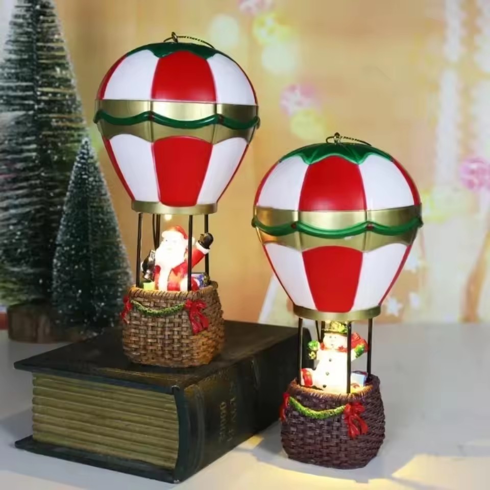 Led Balloon Light - Adornos navideños brillantes, globo aerostático de