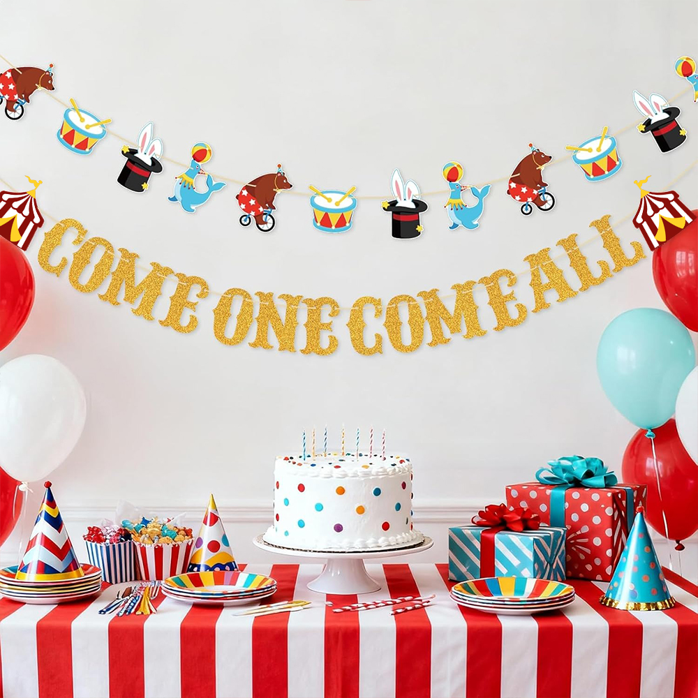 Party Banner Gold - Guirnalda de Papel con Diseño de