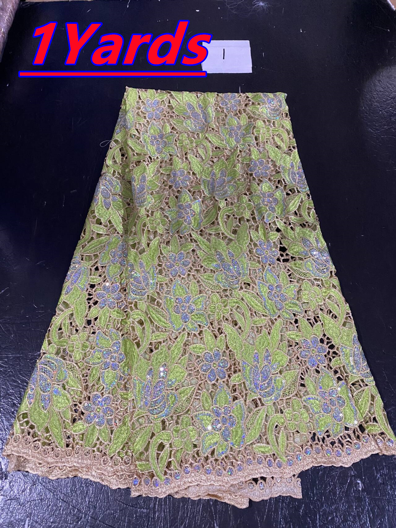 Glitter Tablecloth - Telas de encaje con lentejuelas africanas,