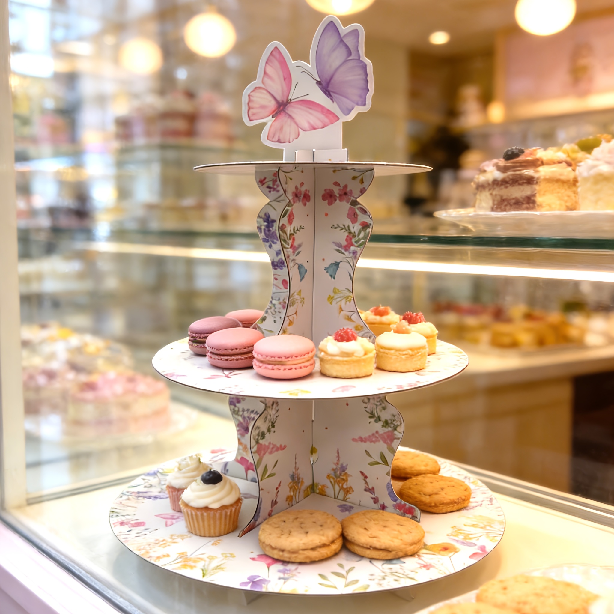 Cupcake Stand Tier - Soporte de Pastel de 3 Niveles