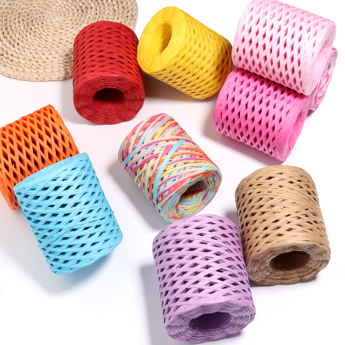 Paper Straw Color - Rollo de Rafia de Colores de