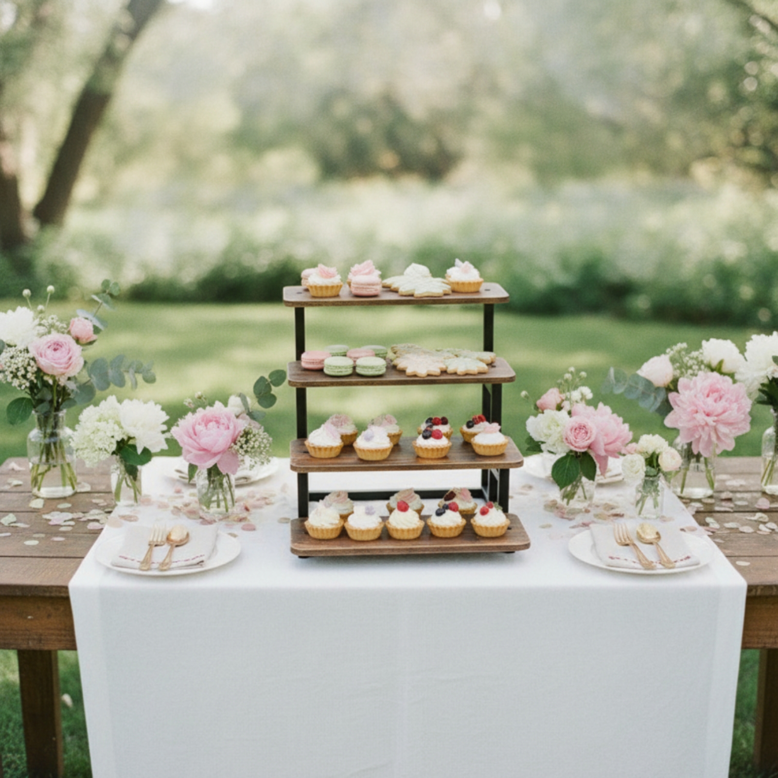 Soporte de exhibición de 4 niv - Cupcake Stand Tier reseña y precio