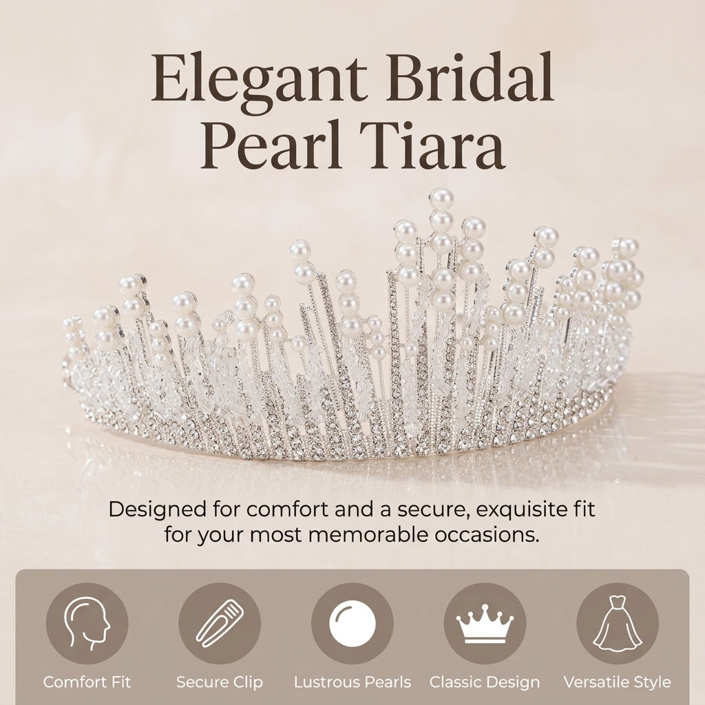 Corona de perlas para novia, d - Event & Party Supply Photos reseña y precio