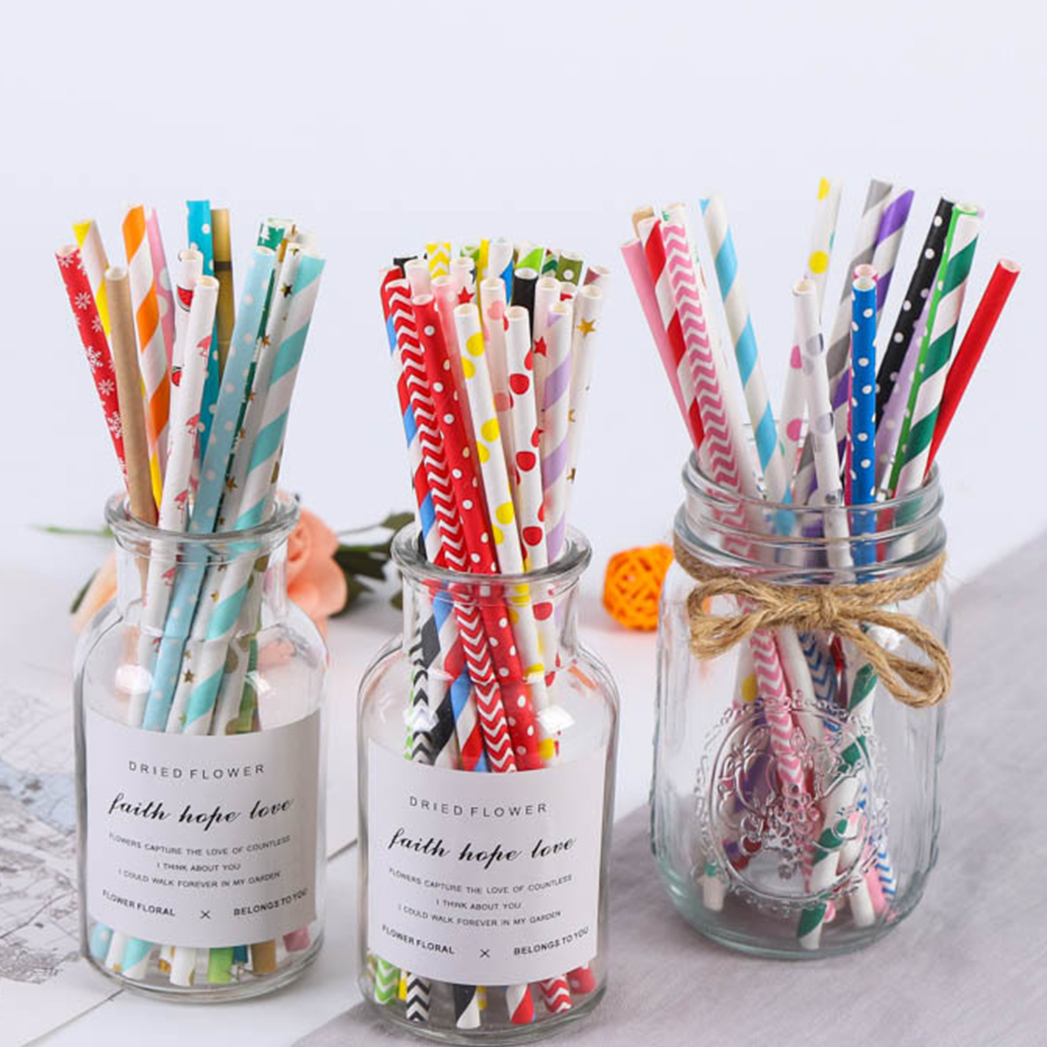 Pajitas de papel desechables d - Paper Straw Color reseña y precio