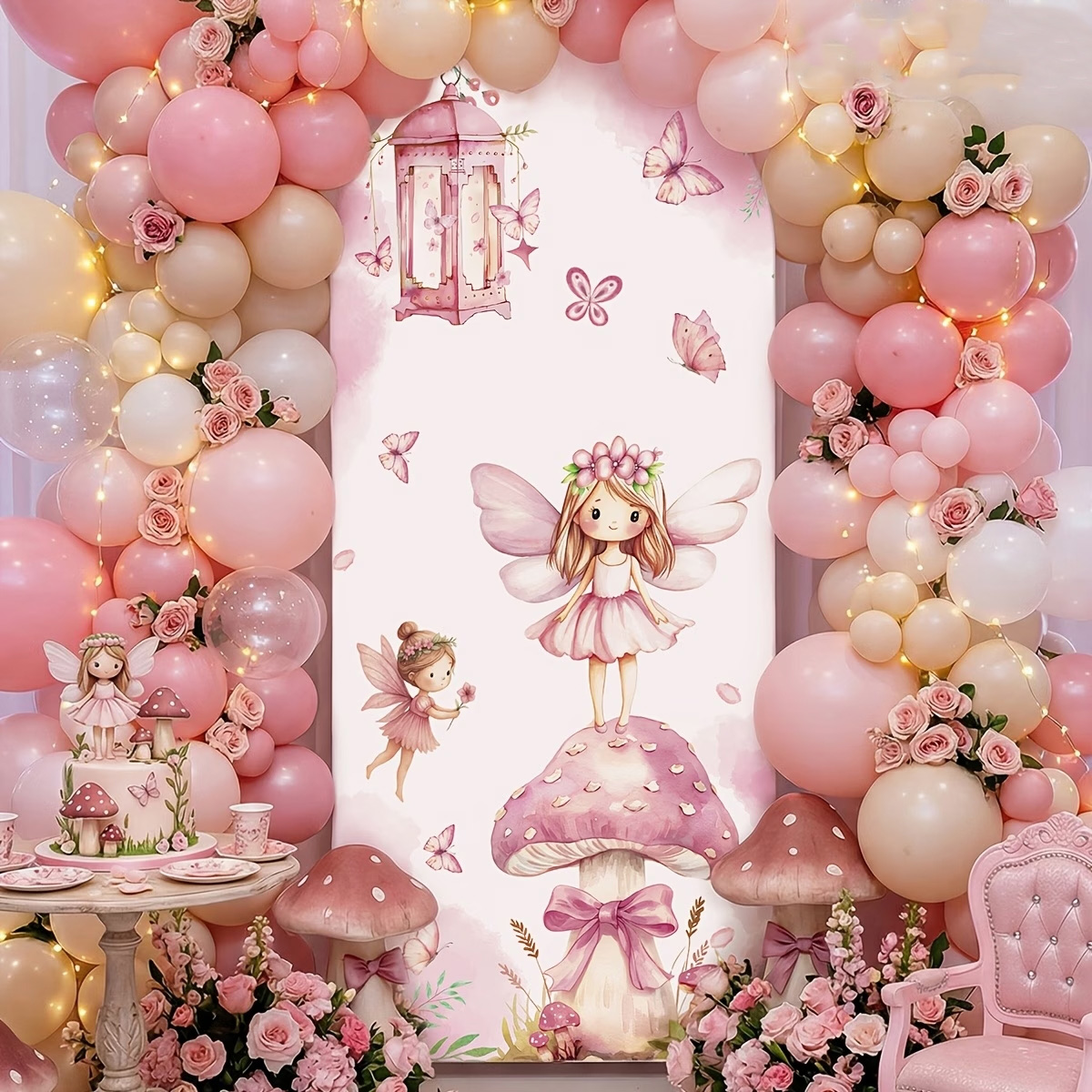 Fondo de hadas y setas, decora - Dessert Table Backdrop reseña y precio