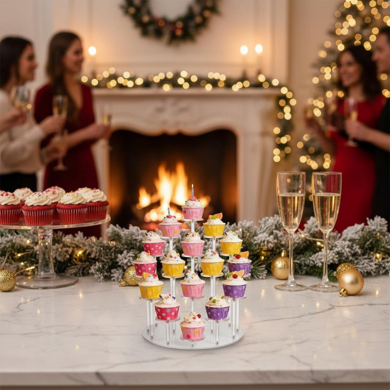Soporte de Acrílico Transparen - Cupcake Stand Tier reseña y precio