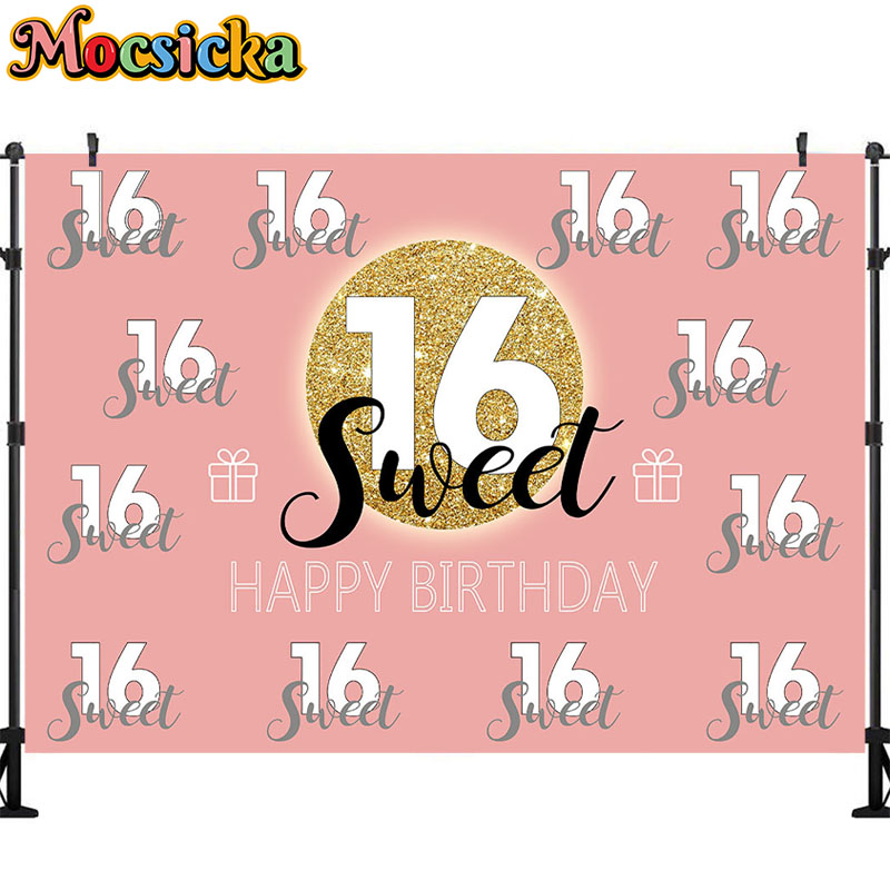 Mocsicka dulce 16 cumpleaños t - Dessert Table Backdrop reseña y precio