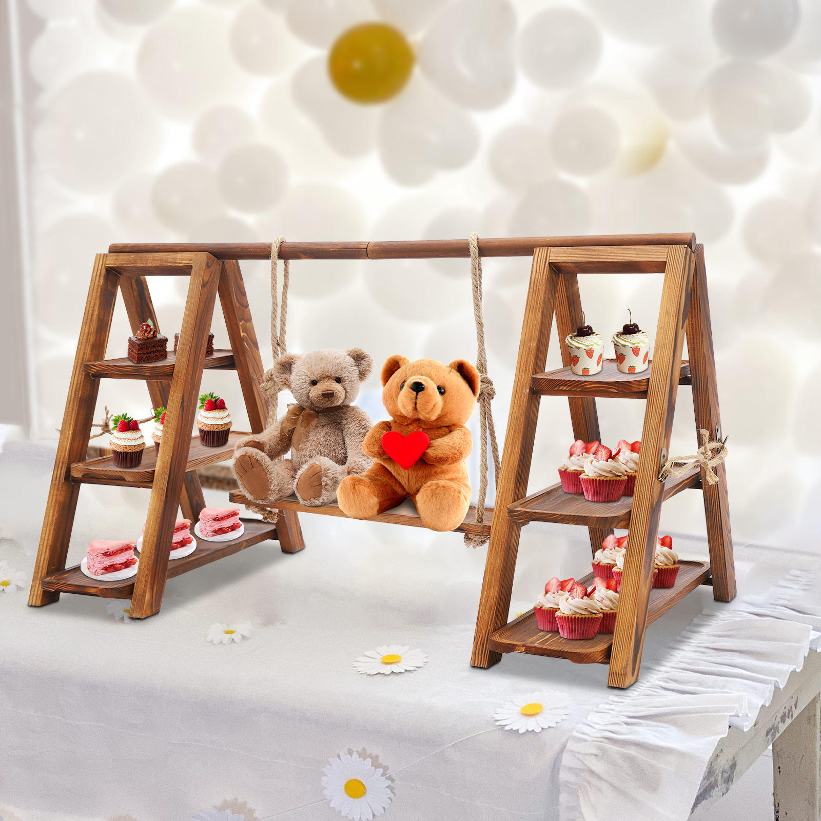 Soporte de madera para exhibic - Cupcake Stand Tier reseña y precio