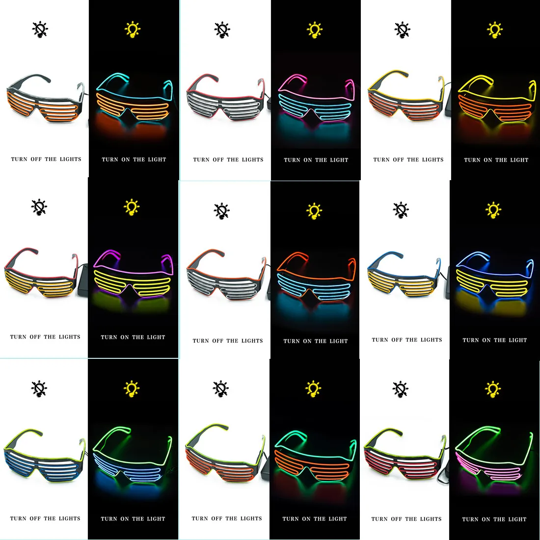 Gafas LED brillantes Gafas lum - Neon Sign Party reseña y precio