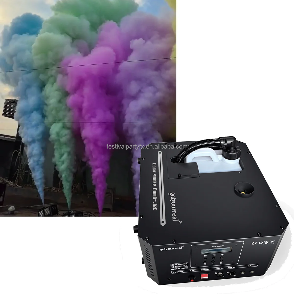 Máquina de humo de color DMX d - Event Party Dj reseña y precio
