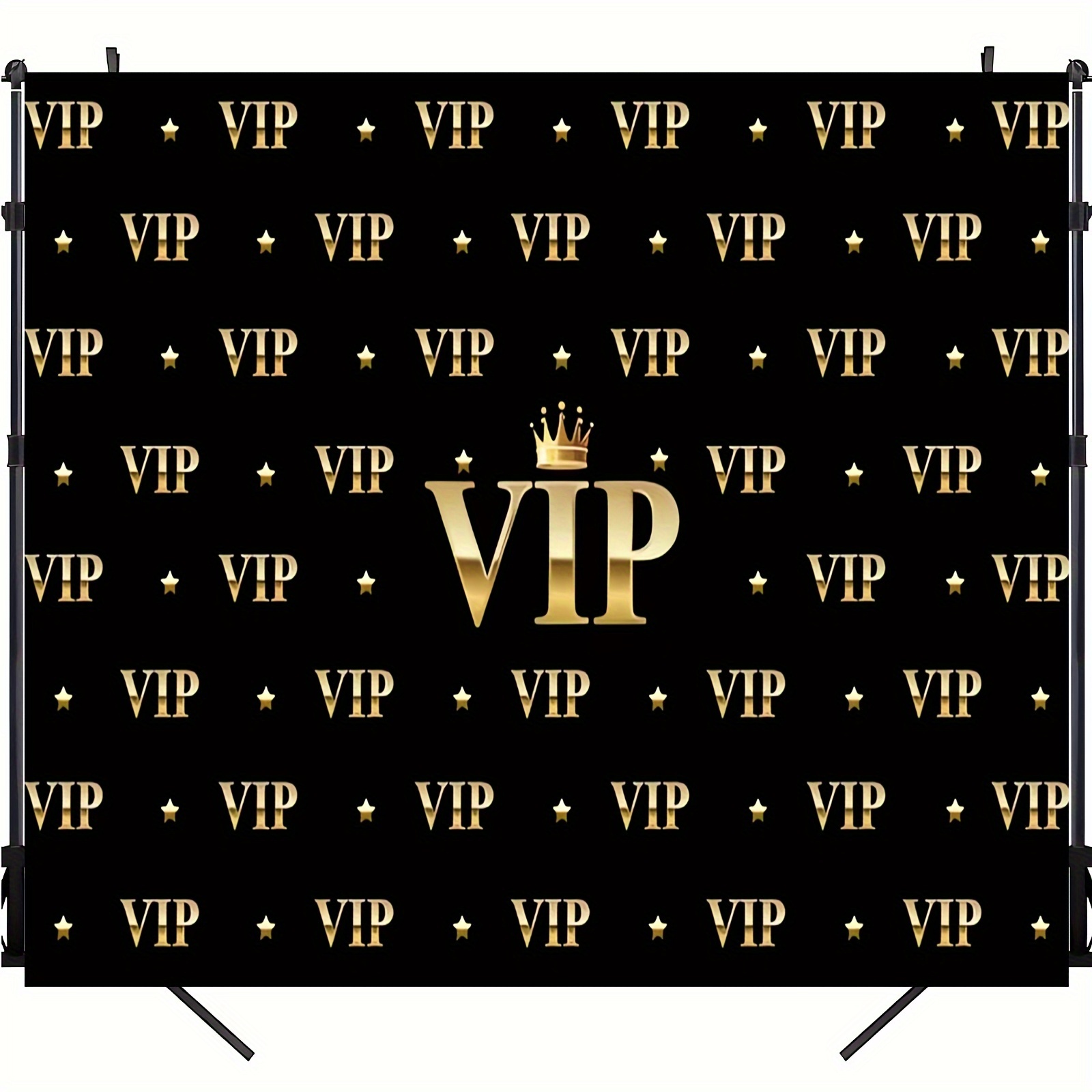 Tapiz VIP Royal Crown Negro y  - Party Banner Gold reseña y precio
