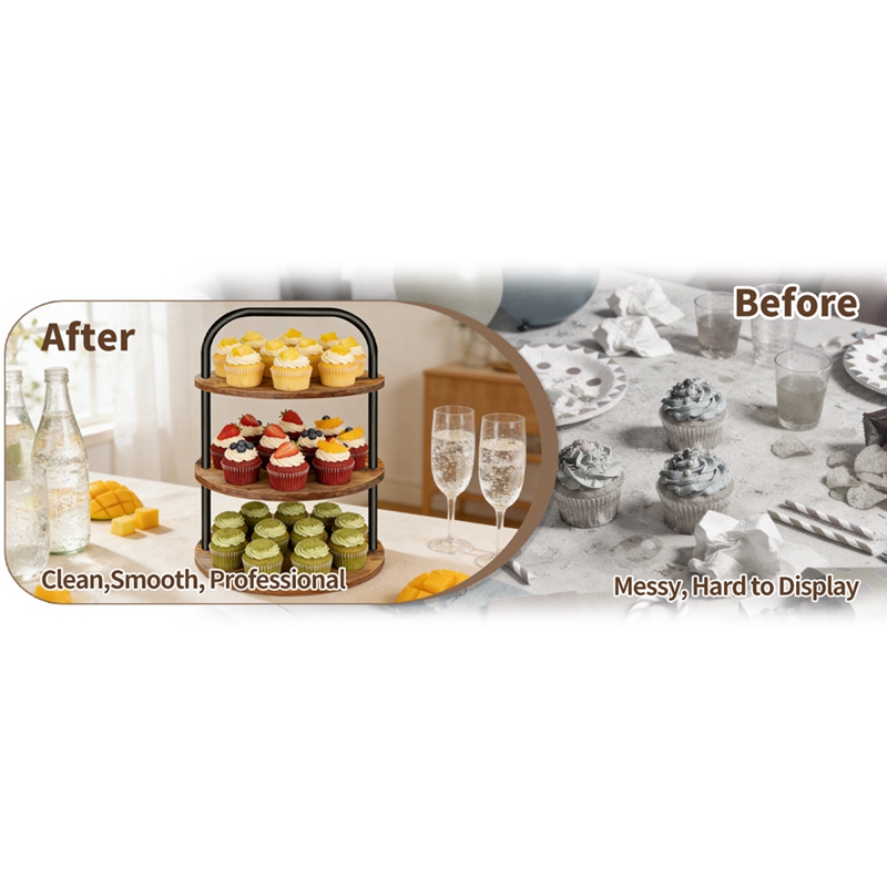 ABLN - Soporte de madera para  - Cupcake Stand Tier reseña y precio