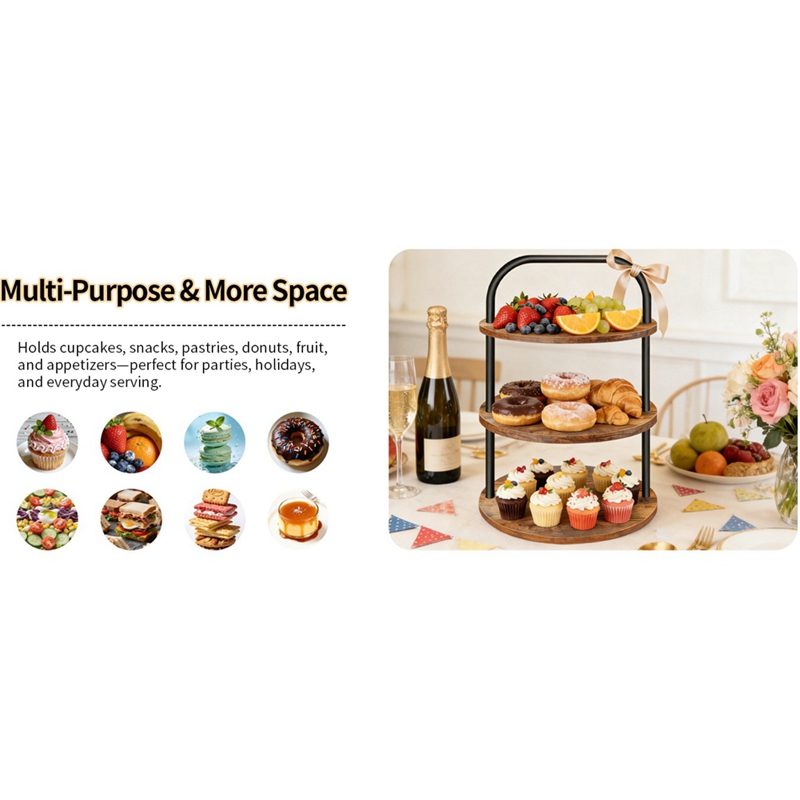 ABLN - Soporte de madera para  - Cupcake Stand Tier reseña y precio