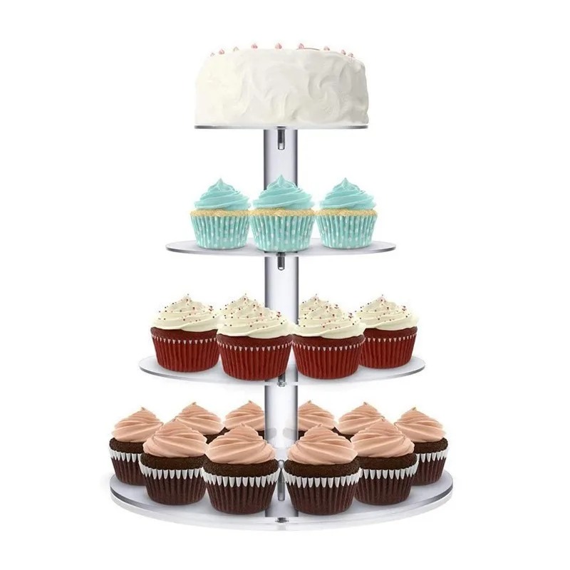 Soporte acrílico transparente  - Cupcake Stand Tier reseña y precio
