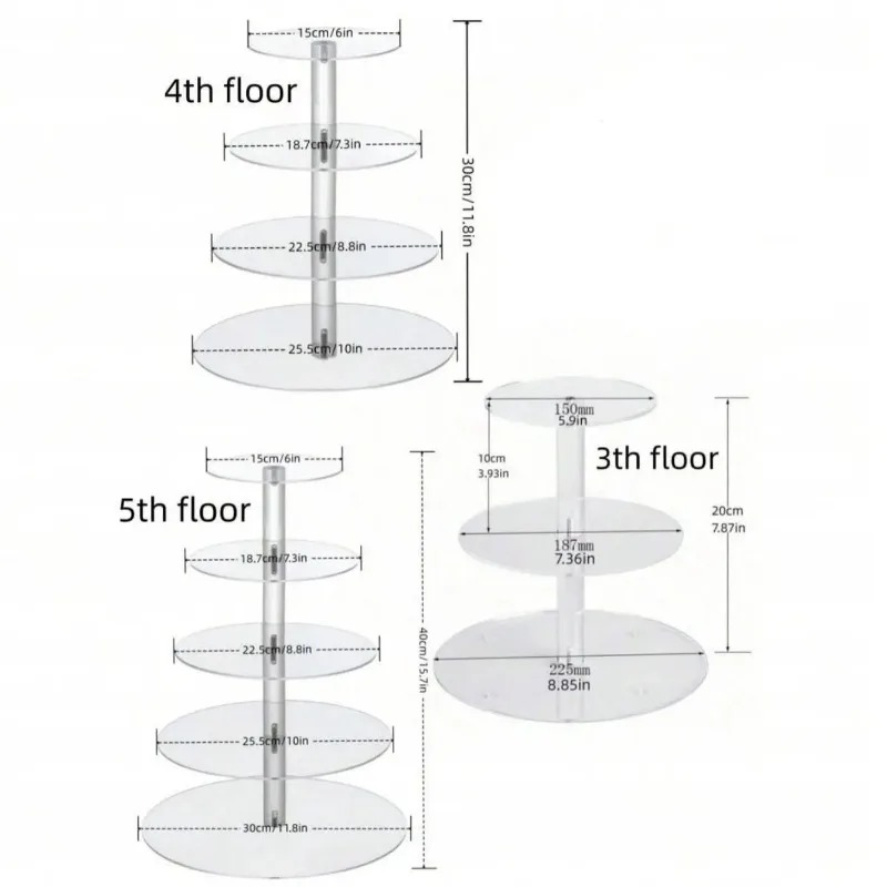 Soporte acrílico transparente  - Cupcake Stand Tier reseña y precio