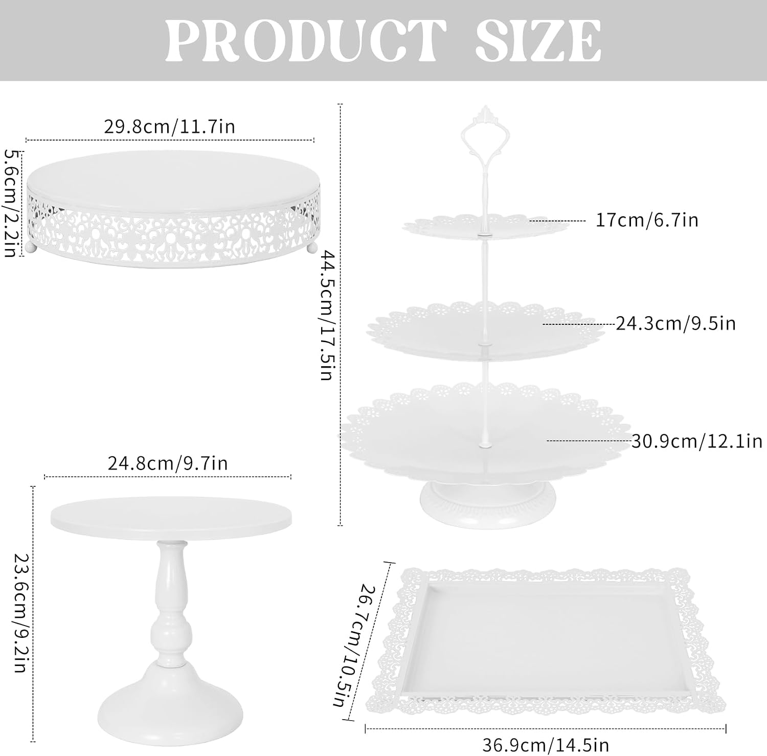 Juego de 8 piezas de mesa de p - Cupcake Stand Tier reseña y precio