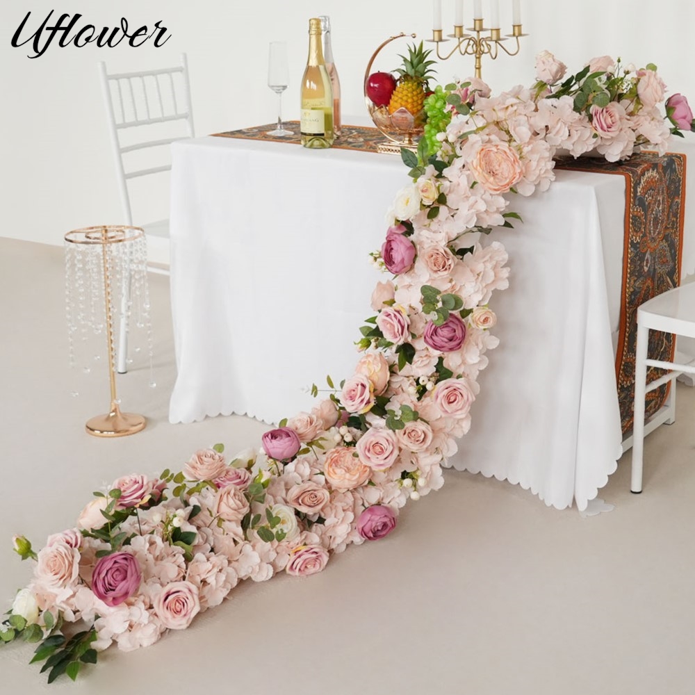 Uflower 200cm rosa hortensia f - Flower Wall Panel reseña y precio