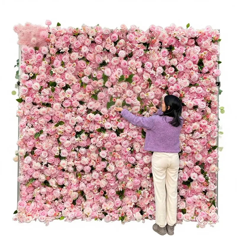 Panel de Flores Artificiales d - Flower Wall Panel reseña y precio