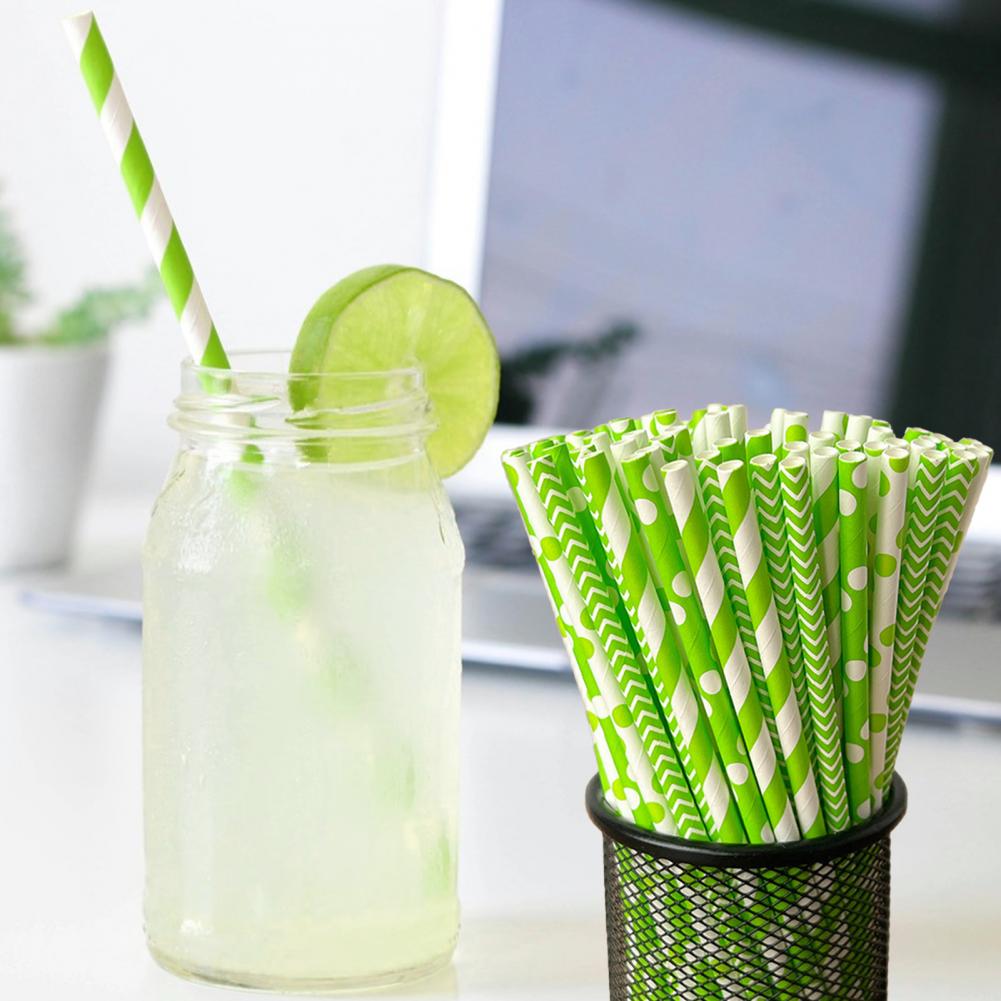 100 piezas de pajitas desechab - Paper Straw Color reseña y precio