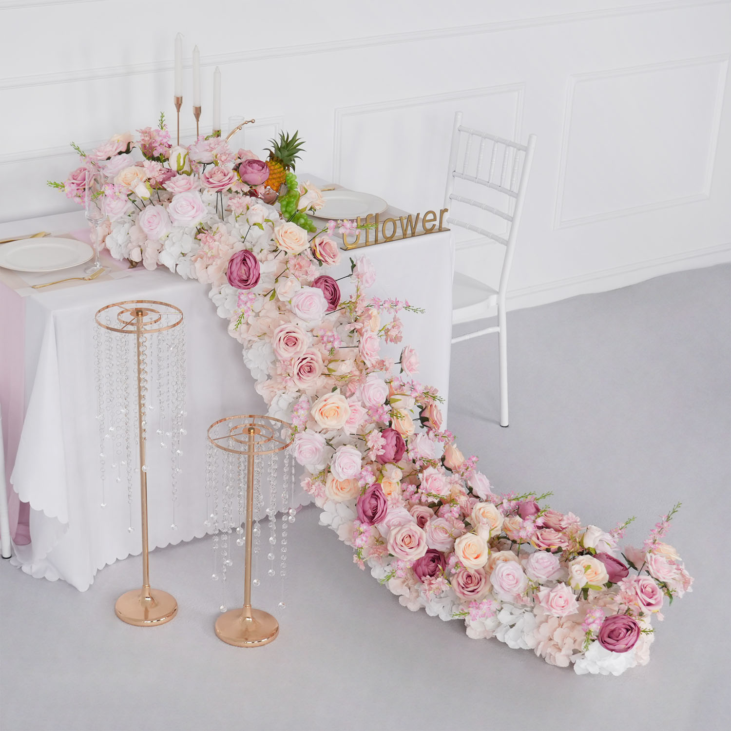 Uflower-fila de flores artific - Flower Wall Panel reseña y precio