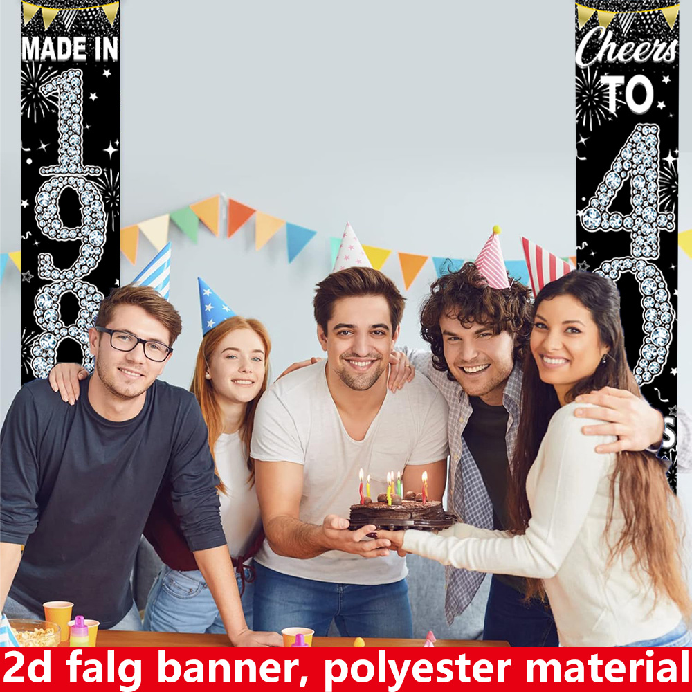2 Pancartas Planas 2D para el  - Party Banner Gold reseña y precio