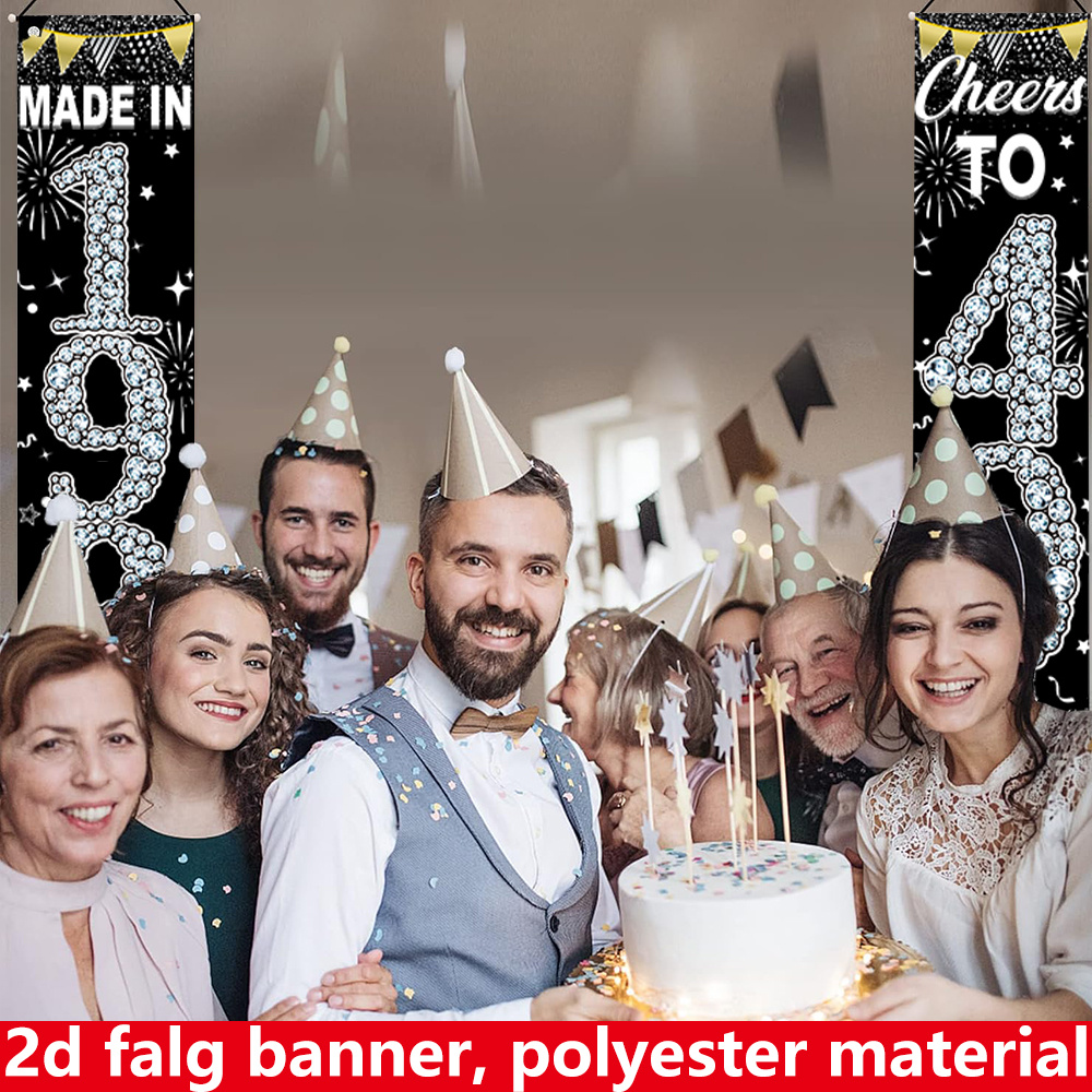 2 Pancartas Planas 2D para el  - Party Banner Gold reseña y precio