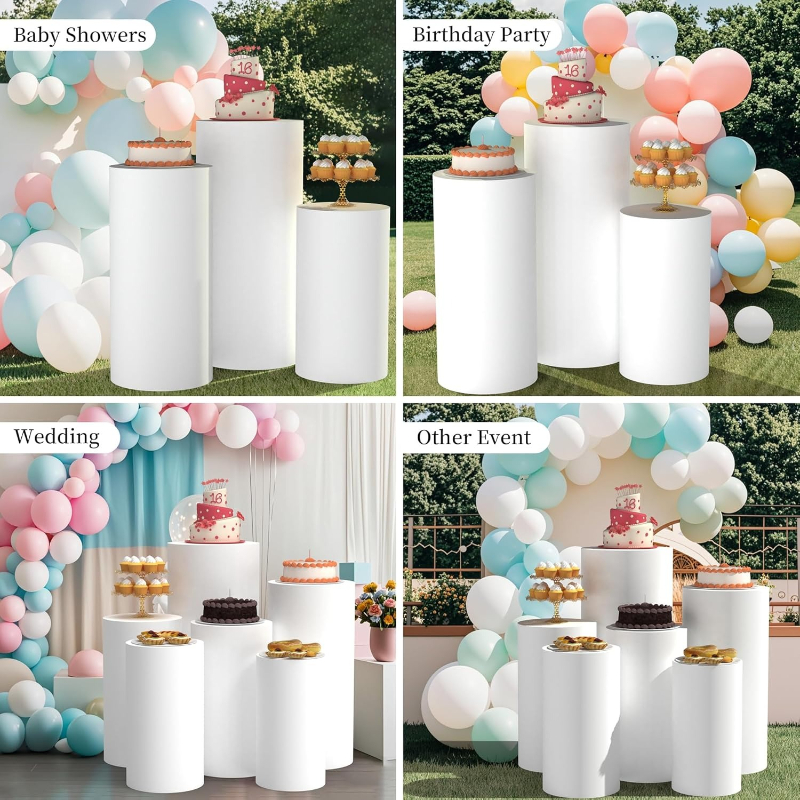 Cubiertas blancas para soporte - Dessert Table Backdrop reseña y precio