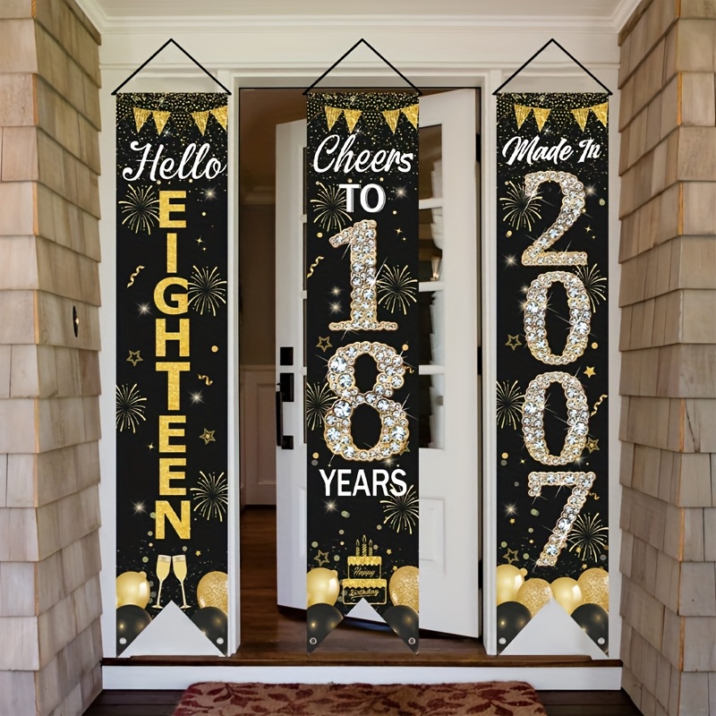 Juego de 3 Pancartas Decorativ - Party Banner Gold reseña y precio