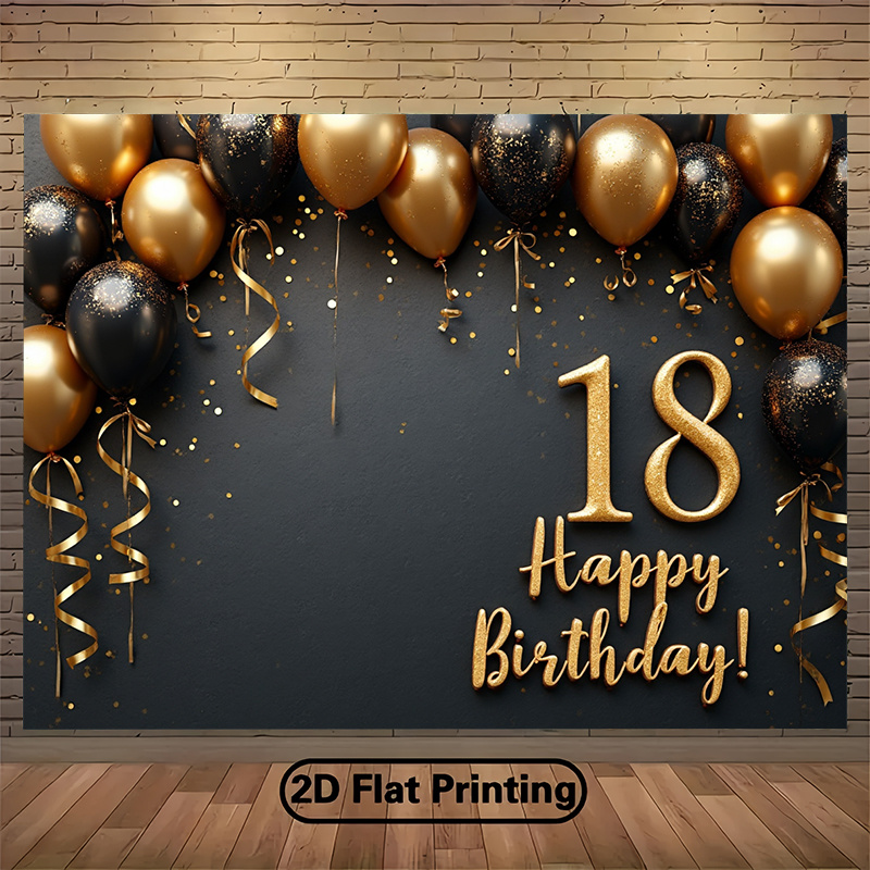 Banner de Fondo con Globos Neg - Party Banner Gold reseña y precio