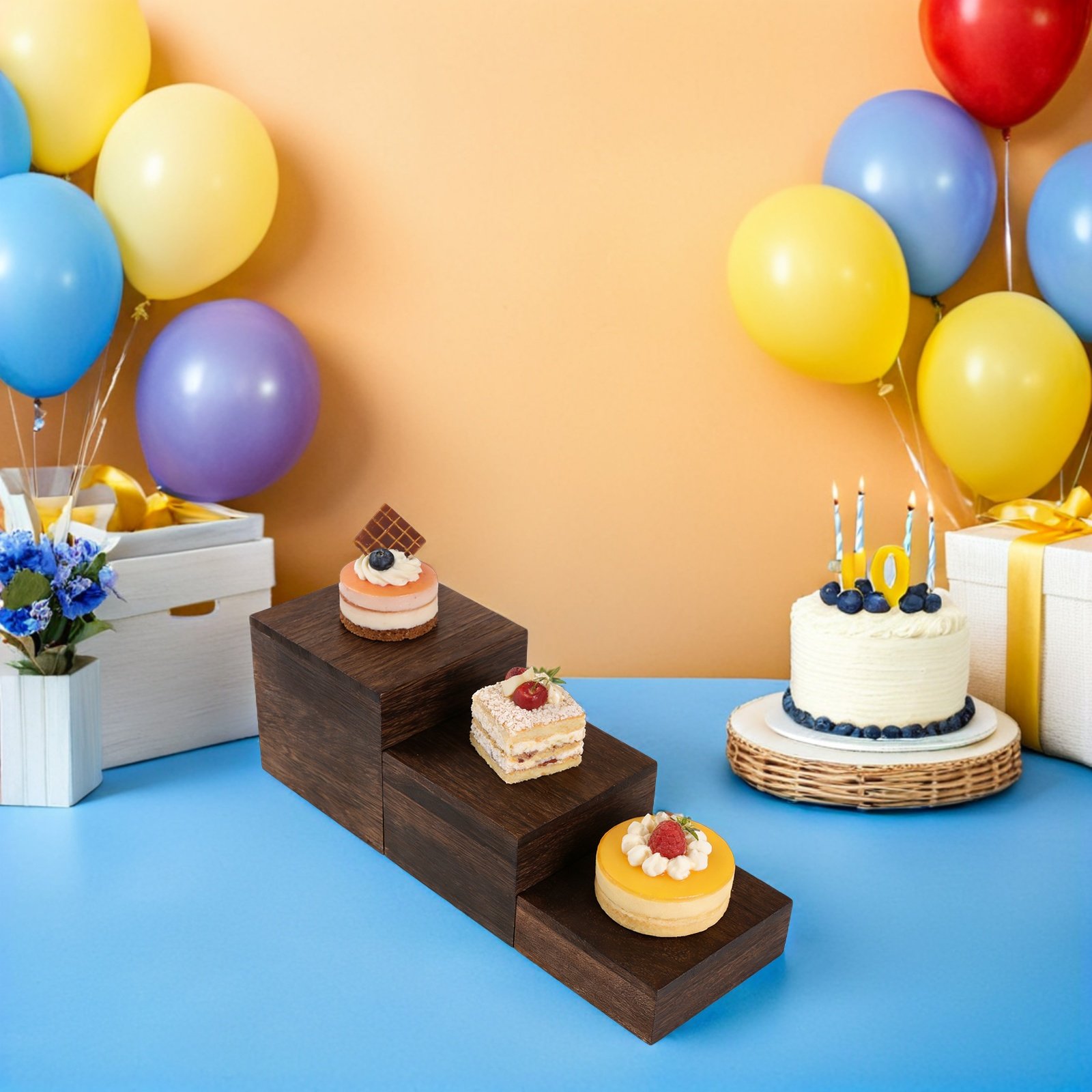 Juego de 3 Soportes de Madera  - Cupcake Stand Tier reseña y precio