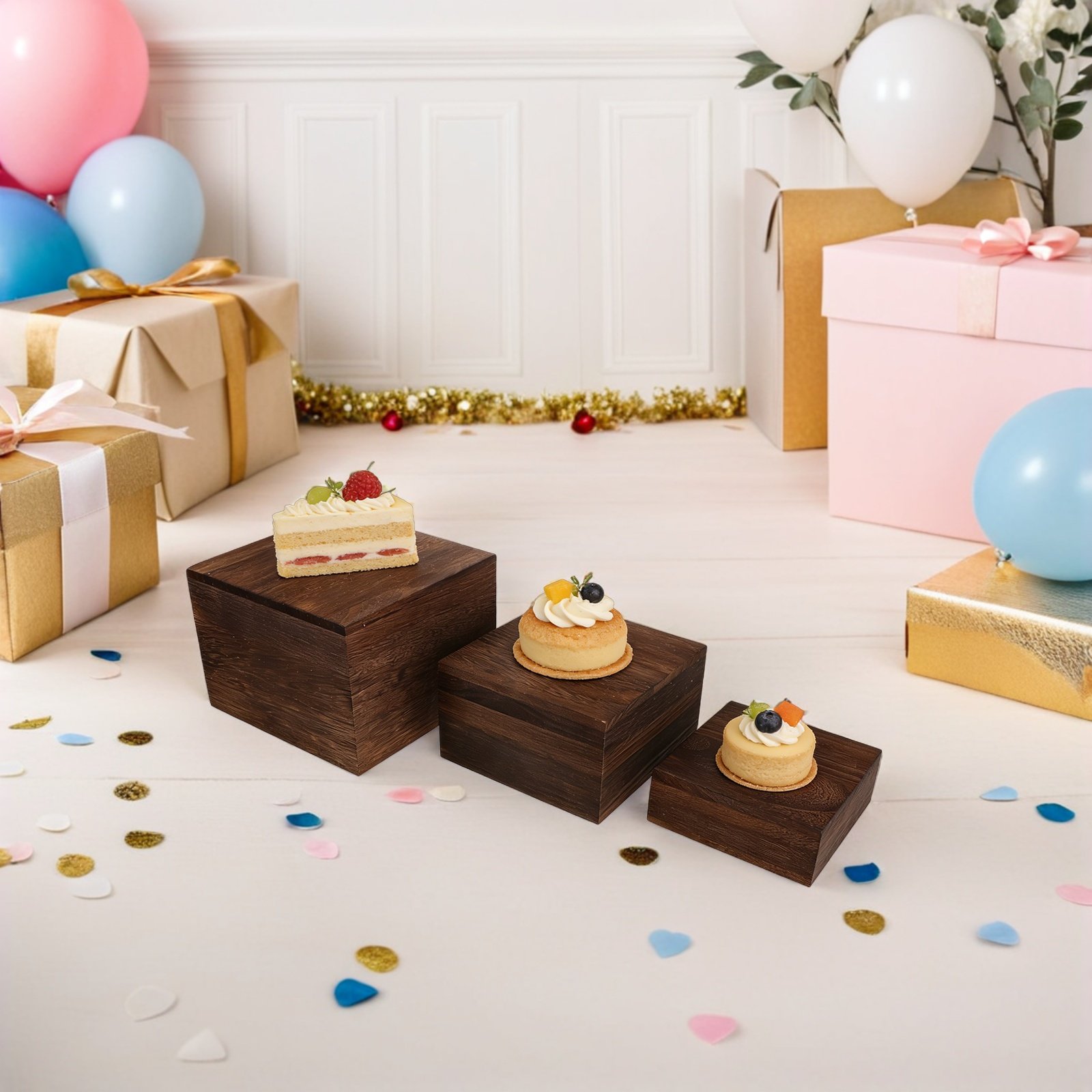 Juego de 3 Soportes de Madera  - Cupcake Stand Tier reseña y precio