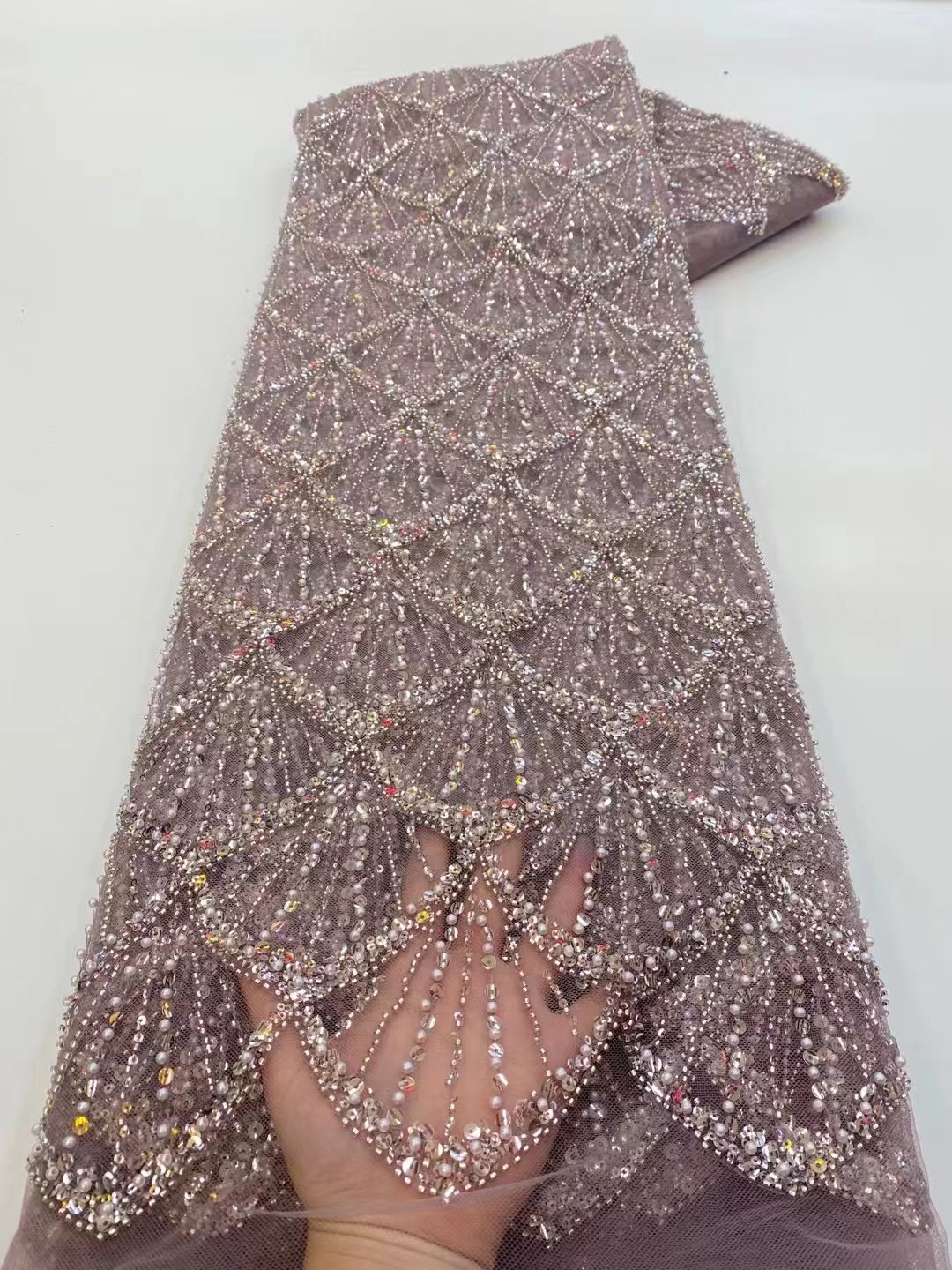 Tela de encaje de tul africano - Glitter Tablecloth reseña y precio